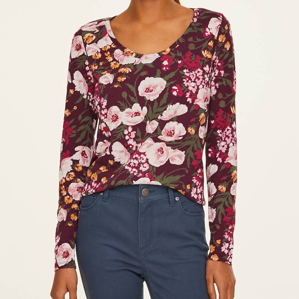 LOFT • Floral Long Sleeve Tee